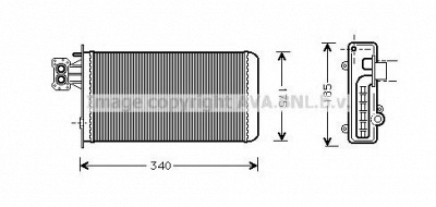 AVA QUALITY COOLING iv6047 -  Теплообменник, отопление салона
